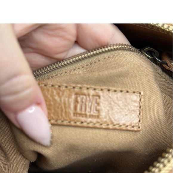 FRYE MELISSA LEATHER WOVEN STRIPED TOP HANDLE ZIP CROSSBODY SMALL TOTE BAG - Picture 11 of 12